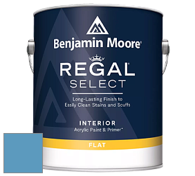 Benjamin Moore 547 Regal Select Waterborne Interior Flat Finish краска цвет 2063-40 Sailor's Sea Blue