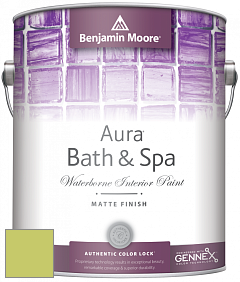 Benjamin Moore Aura 532 Bath & Spa Waterborne Interior Paint Matte Finish краска цвет 2028-40 Pear Green