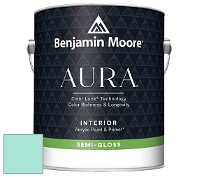 Benjamin Moore Aura 528 Waterborne Interior Semi-gloss Finish краска цвет 654 Harbor Side Teal