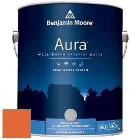Benjamin Moore Aura 632 Waterborne Exterior Semi-Gloss Finish краска цвет 2015-10 Electric Orange