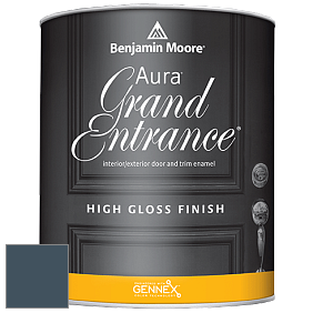 Benjamin Moore Aura 148 Grand Entrance High Gloss эмаль цвет 2062-20 Gentleman's Gray