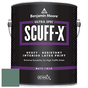 Benjamin Moore 484 Ultra Spec SCUFF-X Interior Matte Finish краска цвет NCS S 5020-B90G 