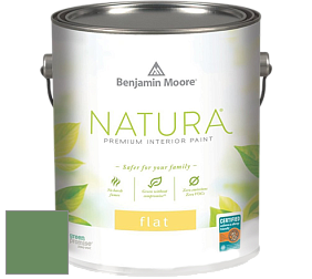 Benjamin Moore 512 Natura Interior Flat Finish матовая краска цвет 566 Bunker Hill Green