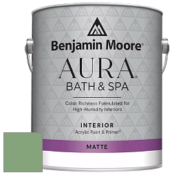 Benjamin Moore Aura 532 Bath & Spa Waterborne Interior Paint Matte Finish краска цвет RAL 6021 