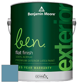 Benjamin Moore Ben 541 Waterborne Exterior Flat Finish краска цвет 2062-40 Blue Daisy
