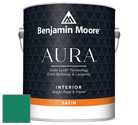 Benjamin Moore Aura 526 Waterborne Interior Satin Finish покрытие цвет 2046-20 Garden Green