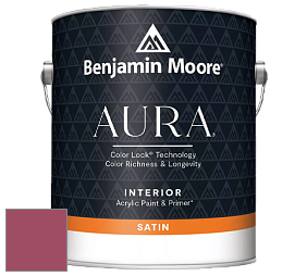 Benjamin Moore Aura 526 Waterborne Interior Satin Finish покрытие цвет 2080-30 Cherry Wine