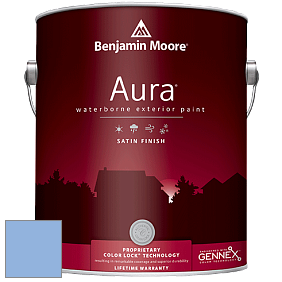 Benjamin Moore Aura 631 Waterborne Exterior Satin Finish краска цвет 2067-50 Summer Blue