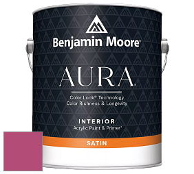 Benjamin Moore Aura 526 Waterborne Interior Satin Finish покрытие цвет 2079-30 Peony