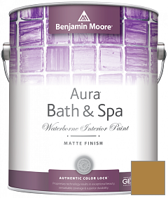 Краска Benjamin Moore Aura Bath & Spa Interior Paint Matte Finish (532) цвет 2152-10 Medieval Gold