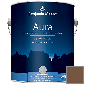 Краска Aura Waterborne Exterior Semi-Gloss Finish (632) цвет 2164-10 Saddle Brown