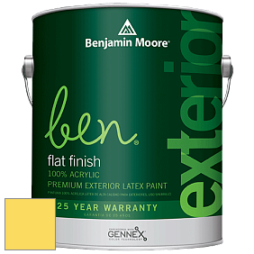 Benjamin Moore Ben 541 Waterborne Exterior Flat Finish краска цвет 2023-40 Sunburst
