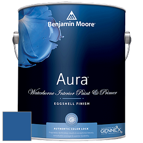 Benjamin Moore Aura 524 Waterborne Interior Eggshell Finish краска цвет 2066-20 Evening Blue