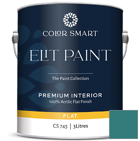 Краска COLOR SMART CS 745 ELIT PAINT глубокоматовая моющаяся краска цвет 742 Largo Teal