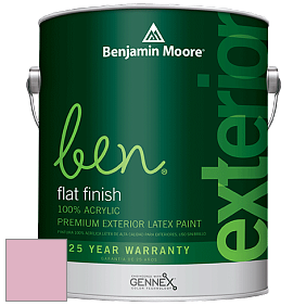 Benjamin Moore Ben 541 Waterborne Exterior Flat Finish краска цвет 2081-50 Pink Ruffle
