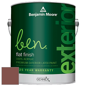 Benjamin Moore Ben 541 Waterborne Exterior Flat Finish краска цвет 2092-30 Boston Brick