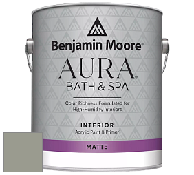 Benjamin Moore Aura 532 Bath & Spa Waterborne Interior Paint Matte Finish краска цвет NCS S 4005-G50Y 