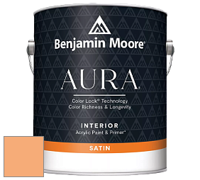 Benjamin Moore Aura 526 Waterborne Interior Satin Finish покрытие цвет 2015-40 Peach Sorbet