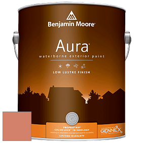 Benjamin Moore Aura 634 Waterborne Exterior Low Lustre Finish краска цвет 027 San Antonio Rose