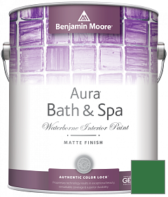 Краска Benjamin Moore Aura Bath & Spa Interior Paint Matte Finish (532) цвет 2037-10 Amazon Moss