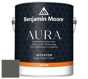 Benjamin Moore Aura 526 Waterborne Interior Satin Finish покрытие цвет 1484 Ashwood Moss