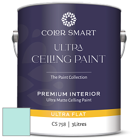 COLOR SMART CS 758 ULTRA CEILING PAINT ультраматовая краска цвет 2048-60 Jamaican Aqua