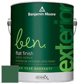 Benjamin Moore Ben 541 Waterborne Exterior Flat Finish краска цвет 2040-10 Rainforest Foliage