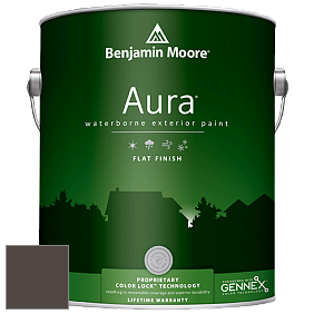 Benjamin Moore Aura 629 Waterborne Exterior Flat Finish краска цвет 2114-10 Bittersweet Chocolate