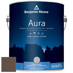 Benjamin Moore Aura 632 Waterborne Exterior Semi-Gloss Finish краска цвет 2111-20 Grizzly Bear Brown