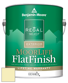 Benjamin Moore W105 Regal Select Exterior Paint-MoorLife Flat Finish краска цвет 2025-60 Lemon Glow