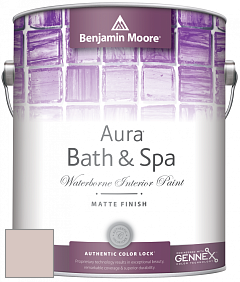 Benjamin Moore Aura 532 Bath & Spa Waterborne Interior Paint Matte Finish краска цвет 2098-60 Wisp of Mauve