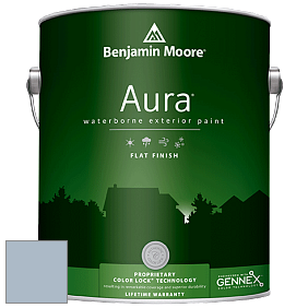 Benjamin Moore Aura 629 Waterborne Exterior Flat Finish краска цвет 2128-50 November Skies