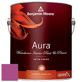 Benjamin Moore Aura 526 Waterborne Interior Satin Finish покрытие цвет 2077-30 Hot Lips