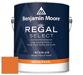 Benjamin Moore 550 Regal Select Waterborne Interior Pearl Finish краска цвет 2016-10 Startling Orange