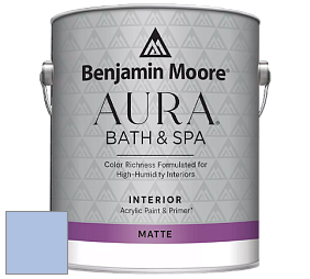 Benjamin Moore Aura 532 Bath & Spa Waterborne Interior Paint Matte Finish краска цвет NCS S 1030-R70B 