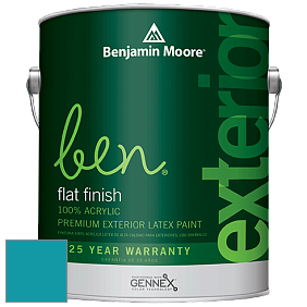 Benjamin Moore Ben 541 Waterborne Exterior Flat Finish краска цвет 761 Meridian Blue