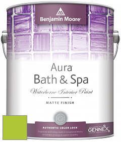 Benjamin Moore Aura 532 Bath & Spa Waterborne Interior Paint Matte Finish краска цвет NCS S 0575-G40Y 