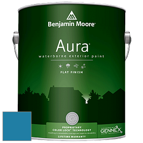 Benjamin Moore Aura 629 Waterborne Exterior Flat Finish краска цвет 784 Blue Macaw