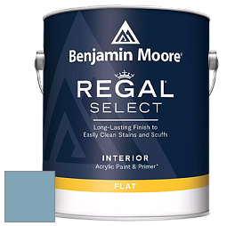 Benjamin Moore 547 Regal Select Waterborne Interior Flat Finish краска цвет 1677 Colonial Blue