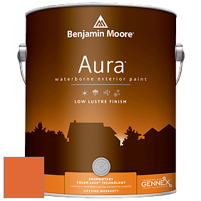 Benjamin Moore Aura 634 Waterborne Exterior Low Lustre Finish краска цвет 2015-10 Electric Orange