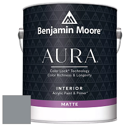 Benjamin Moore Aura 522 Interior Paint - Matte краска цвет 2124-30 Deep Silver