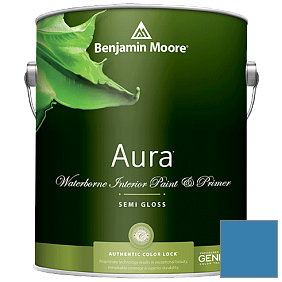 Краска Aura Waterborne Interior Semi-gloss Finish (528) цвет 797 Athens Blue