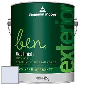 Benjamin Moore Ben 541 Waterborne Exterior Flat Finish краска цвет 2068-70 White Heaven