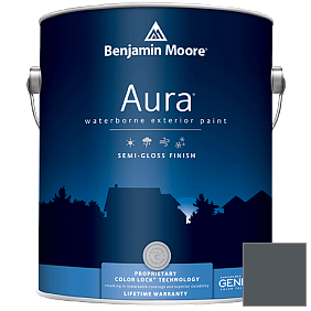 Краска Aura Waterborne Exterior Semi-Gloss Finish (632) цвет 1624 Westcott Navy