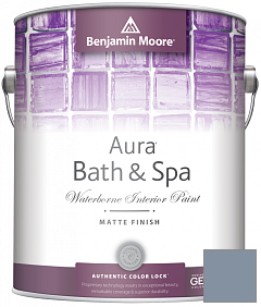 Краска Benjamin Moore Aura Bath & Spa Interior Paint Matte Finish (532) цвет 2128-40 Oxford Gray