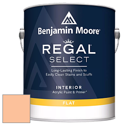 Benjamin Moore 547 Regal Select Waterborne Interior Flat Finish краска цвет 137 Peach Pudding