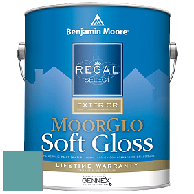 Benjamin Moore W096 Regal Select Exterior Paint-Moor GloSoft Gloss Finish краска цвет 2052-40 Blue Spa