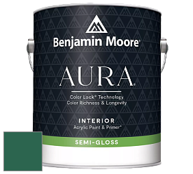 Benjamin Moore Aura 528 Waterborne Interior Semi-gloss Finish краска цвет 2046-10 Calypso Green