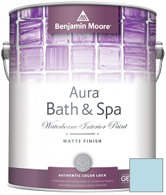 Краска Benjamin Moore Aura Bath & Spa Interior Paint Matte Finish (532) цвет 793 Watercolor Blue