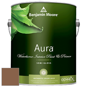 Benjamin Moore Aura 528 Waterborne Interior Semi-gloss Finish краска цвет 2163-20 Pony Brown